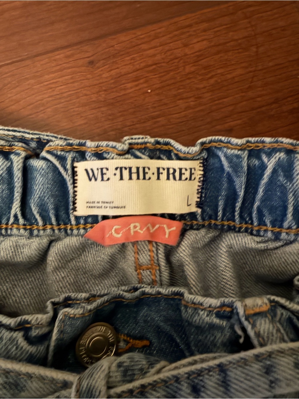 Free People We The Free CRVY Wide Leg Utility Jeans Large Patch Pocket - Picture 2 of 4
